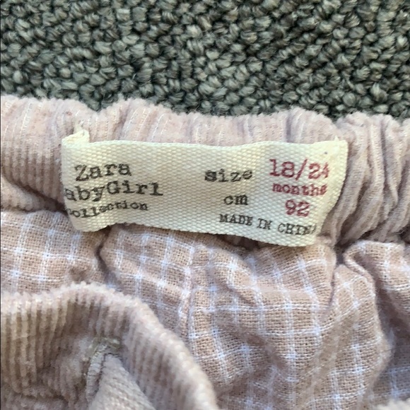 Zara Toddler Lined Corduroy Trousers 18/24 mos - Picture 3 of 4